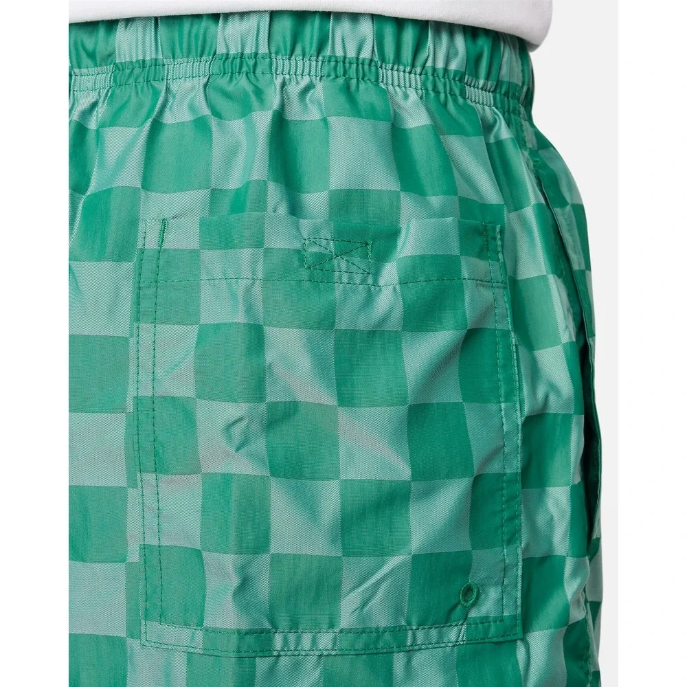 Nike Men's Club Flow Checkered Nylon Shorts Malachite Green‎ Size S FN3098-365